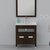 Vanitory Mueble Baño Campi Domus 70 Wengue con Mesada Loza 3 orificio