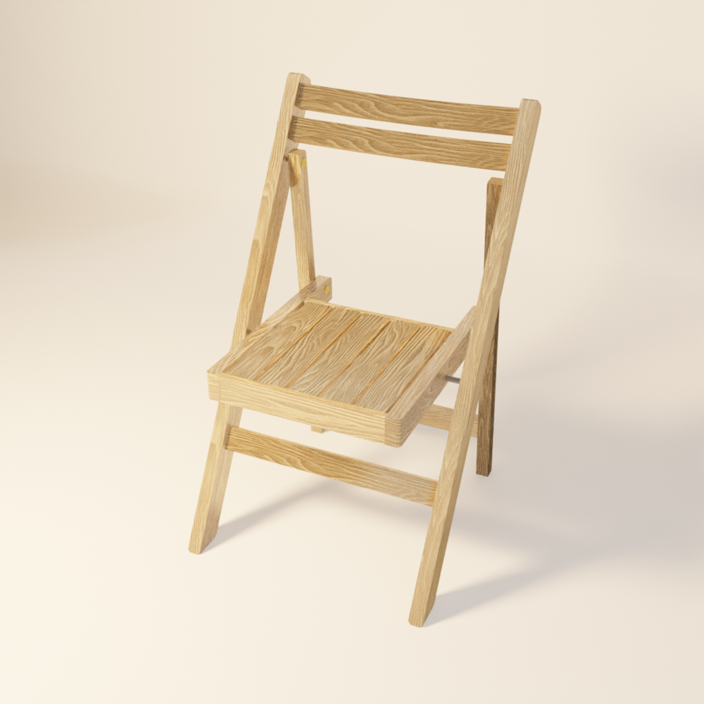 Silla Plegable de madera pino lustrado - Fedan
