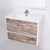 Vanitory Mueble Baño Campi Shape 60 Roble C/ Mesada Loza 3 Orificio