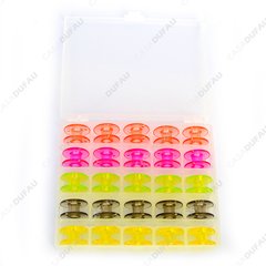 Caja Plastica Con Carreteles - 25 Piezas