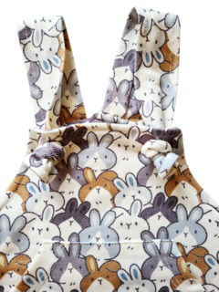 CONJUNTO BODY MANGA LONGA E JARDINEIRA na internet