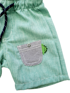 CONJUNTO CAMISETA E BERMUDA DINO - Pipe e Guca