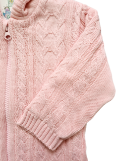 CASACO TRICOT COM CAPUZ ROSA - comprar online