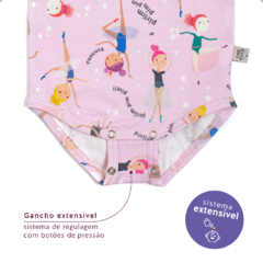BODY EXTENSÍVEL MANGA CURTA BALLET MÁGICO - Pipe e Guca
