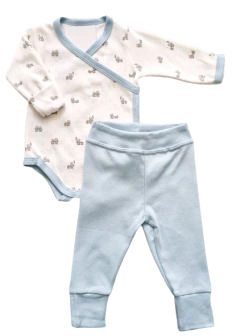 BODY KIMONO E CALÇA URSO AZUL