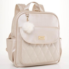 MOCHILA TÉRMICA SIENA POMPOM BEGE - Pipe e Guca