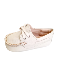 SAPATO MOCASSIM BABY ALGODÃO BEGE - Pipe e Guca