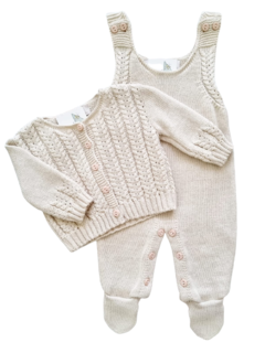 CONJUNTO HARMONIA CASACO + SALOPETE BEGE - comprar online