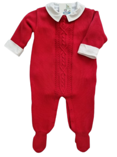 CONJUNTO MACACÃO TRANÇA CENTRAL + MANTA VERMELHO na internet