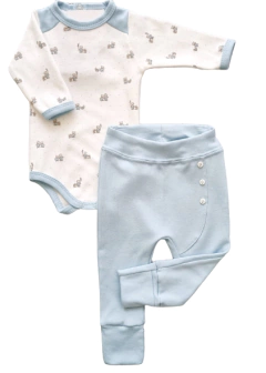 BODY E CALÇA URSO POÁ AZUL
