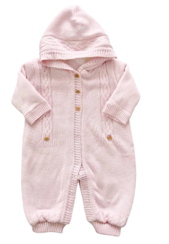 MACACÃO TRICOT FORRADO ROSA