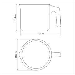 Jarro Tramontina Paris 12 cm 1,0 lt *920540/612* - comprar online