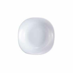 Plato Hondo Cuadrado 22,5 cm Blanco Vidrio Templado *9NFSP90*
