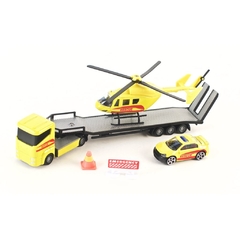 Set transportador emergencia con helicoptero y auto *8114021* - Cindy Mayorista