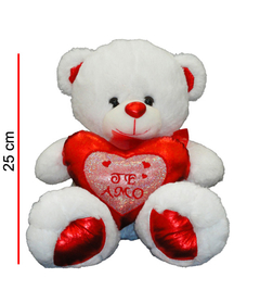Oso con corazon brillante 25cm *812355PHI*