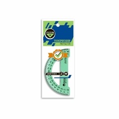Transportador Estudio 180° 10 cm Verde Pizzini *66712*