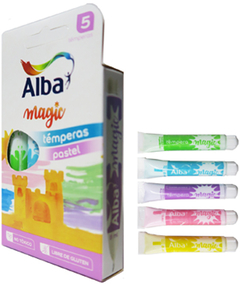 Témpera Alba Magic 8ml x5 Colores Pastel *68302999005*