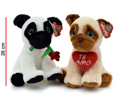 Perros con hocico corazon/flor 26 cm *817946*