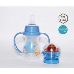 Mamadera Tetina Silicona 125 ml con Tapa Maraca Infan-Tec *9GBC5144*
