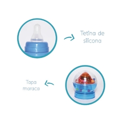 Mamadera Tetina Silicona 125 ml con Tapa Maraca Infan-Tec *9GBC5144* - comprar online