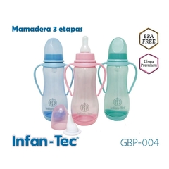 Mamadera Premium 250 ml 3 Etapa con Asa Infan-Tec *9GBP004*