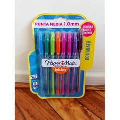 Boligrafo Paper Mate x8 Punta Media 1.0mm Surtido *6LA3853*