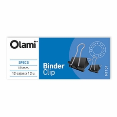 Apretador Binder Clip 19mm X12 unidades *6MT104*