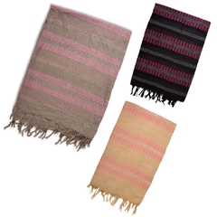 Pañuelo Rectangular Rayas con Flecos *8PA434R*