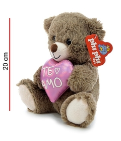 Oso sentado con corazon brilloso Te amo *818047*