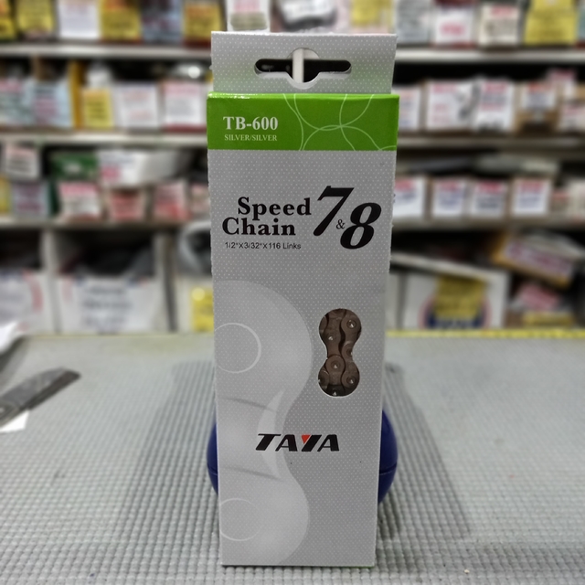 CHAINE TAYA SUPER NARROW 7/8 VIT COMPATIBLE SHIMANO + ATTACHE RAPIDE CHAINE TAYA SUPER NARROW 7/8 VIT COMPATIBLE SHIMANO + ATTACHE RAPIDE