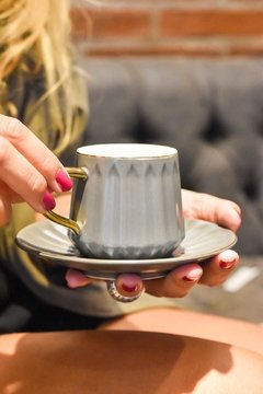 Juego de Tazas Claire Gris - comprar online