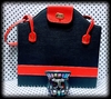 Cartera Matera Negra con vistas en Rojo
