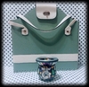 Cartera Matera Verde Menta y Crema
