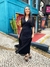 Vestido Longo Com Decote V e Manga Fluída em Chiffon Cheroy - comprar online