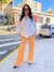Blazer com faixa em sarja Panamá Off White - comprar online