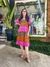 Vestido MIDI com manga em viscose e algodão CaCay