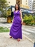 Vestido Longo em Crepe com Detalhes e Faixa Moirai - comprar online