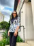 Blazer animal print com recorte Elegance na internet