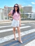 blusa ciganinha em algodão listrado