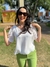 Blusa em decote V com mangas e pregas - maranata