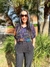 Casaco Curto Estampado com Viscose Mercatto - comprar online