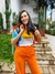 Blusa com manga fluida em chiffon Mondrian Cheroy