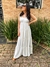 Vestido em crepe de seda saia 3 marias