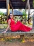 Conjunto em Crepe Calça Pantalona e Cropped Moirai