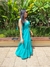 Vestido longo em laise collor, com recorte busto na internet
