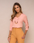 BLUSA DECOTE V MANGA 3/4 COM BOTÕES - Sob encomenda - comprar online