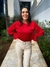 Blusa com Plissado no Punho em Crepe Silk Cheroy - maranata
