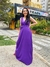 Vestido Longo em Crepe com Detalhes e Faixa Moirai - maranata