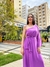 Vestido Longo com Manga Morcego em Chiffon Cheroy - maranata