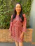 vestido curto manga 3/4 em viscose martino Cheroy - comprar online